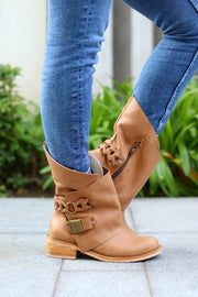 Bootie Julieta Camel